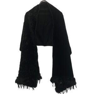 Fendi Cashmere Fringe Muffler Black